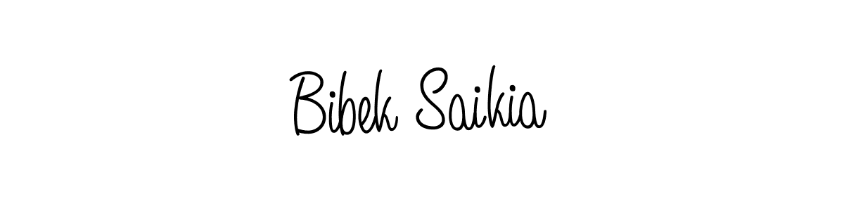 The best way (Angelique-Rose-font-FFP) to make a short signature is to pick only two or three words in your name. The name Bibek Saikia include a total of six letters. For converting this name. Bibek Saikia signature style 5 images and pictures png