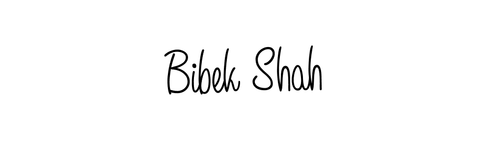 Make a beautiful signature design for name Bibek Shah. With this signature (Angelique-Rose-font-FFP) style, you can create a handwritten signature for free. Bibek Shah signature style 5 images and pictures png