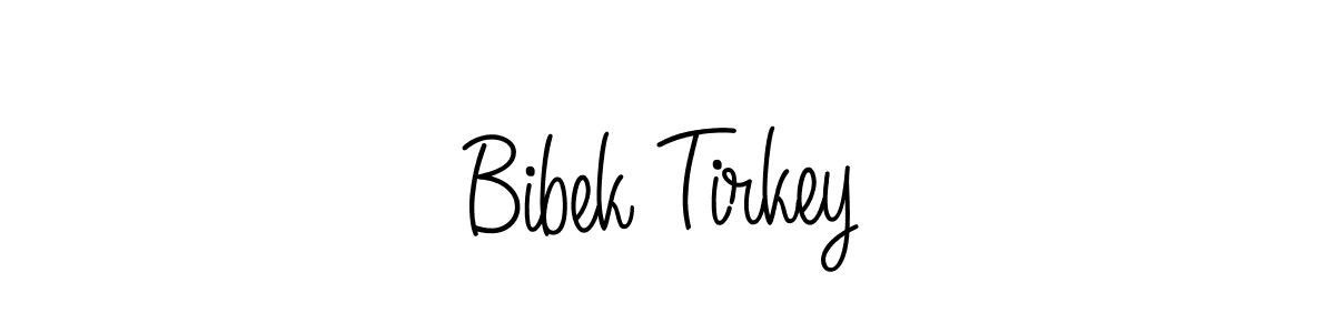 Design your own signature with our free online signature maker. With this signature software, you can create a handwritten (Angelique-Rose-font-FFP) signature for name Bibek Tirkey. Bibek Tirkey signature style 5 images and pictures png