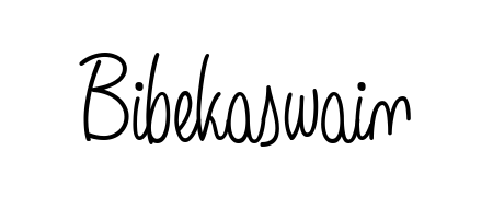 Master the art of signing with Bibekaswain written in fluent Angelique-Rose-font-FFP script. A great template to practice and refine your handwriting. Bibekaswain signature style 5 images and pictures png