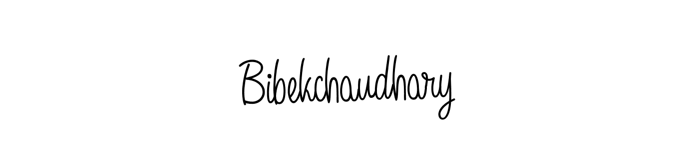 Use a signature maker to create a handwritten signature online. With this signature software, you can design (Angelique-Rose-font-FFP) your own signature for name Bibekchaudhary. Bibekchaudhary signature style 5 images and pictures png