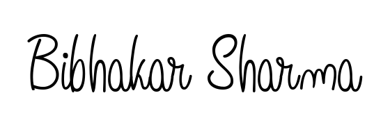 The Angelique-Rose-font-FFP font transforms the name Bibhakar Sharma into an executive sign with sharp precision and distinguished character. Bibhakar Sharma signature style 5 images and pictures png