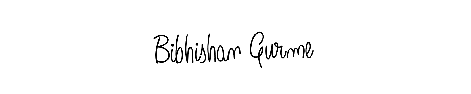 Bibhishan Gurme stylish signature style. Best Handwritten Sign (Angelique-Rose-font-FFP) for my name. Handwritten Signature Collection Ideas for my name Bibhishan Gurme. Bibhishan Gurme signature style 5 images and pictures png