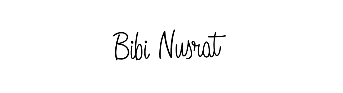 Check out images of Autograph of Bibi Nusrat name. Actor Bibi Nusrat Signature Style. Angelique-Rose-font-FFP is a professional sign style online. Bibi Nusrat signature style 5 images and pictures png