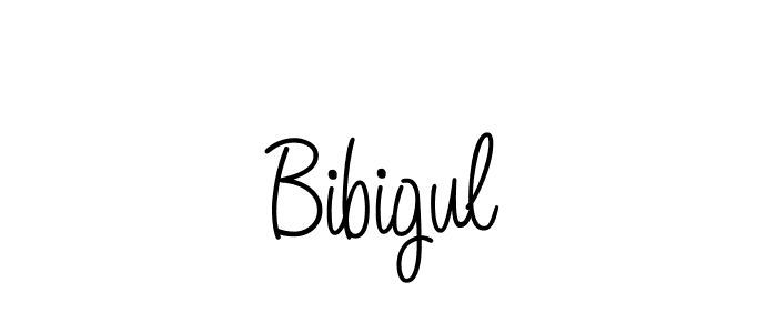 How to make Bibigul name signature. Use Angelique-Rose-font-FFP style for creating short signs online. This is the latest handwritten sign. Bibigul signature style 5 images and pictures png