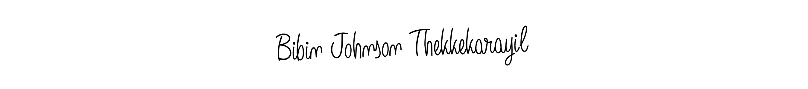 The best way (Angelique-Rose-font-FFP) to make a short signature is to pick only two or three words in your name. The name Bibin Johnson Thekkekarayil include a total of six letters. For converting this name. Bibin Johnson Thekkekarayil signature style 5 images and pictures png