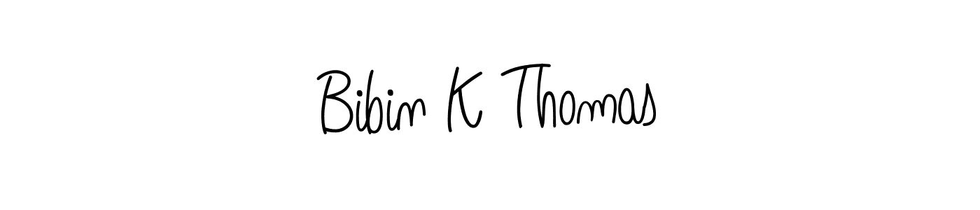 Bibin K Thomas stylish signature style. Best Handwritten Sign (Angelique-Rose-font-FFP) for my name. Handwritten Signature Collection Ideas for my name Bibin K Thomas. Bibin K Thomas signature style 5 images and pictures png