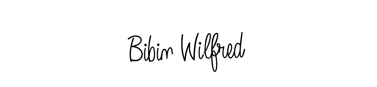You should practise on your own different ways (Angelique-Rose-font-FFP) to write your name (Bibin Wilfred) in signature. don't let someone else do it for you. Bibin Wilfred signature style 5 images and pictures png