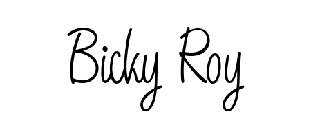 How to make Bicky Roy name signature. Use Angelique-Rose-font-FFP style for creating short signs online. This is the latest handwritten sign. Bicky Roy signature style 5 images and pictures png