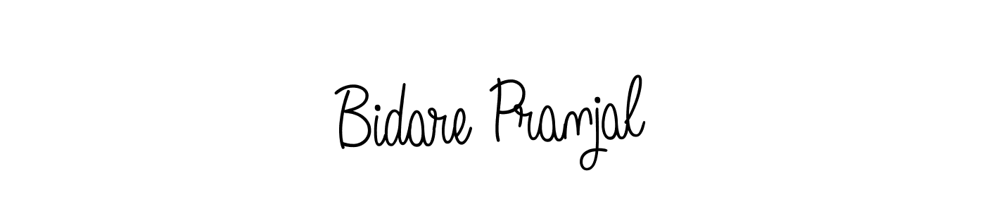The best way (Angelique-Rose-font-FFP) to make a short signature is to pick only two or three words in your name. The name Bidare Pranjal include a total of six letters. For converting this name. Bidare Pranjal signature style 5 images and pictures png