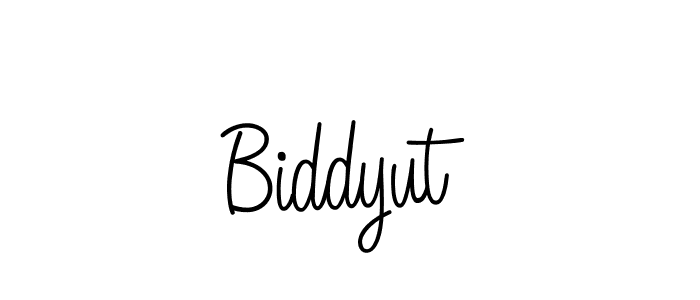 Make a beautiful signature design for name Biddyut. With this signature (Angelique-Rose-font-FFP) style, you can create a handwritten signature for free. Biddyut signature style 5 images and pictures png