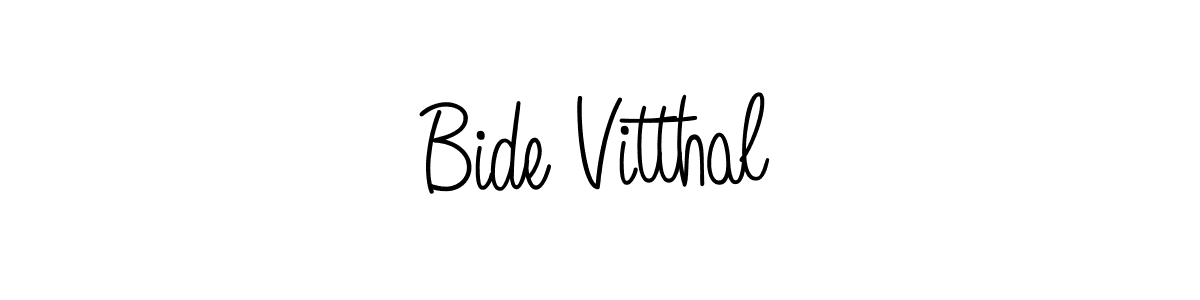 Make a beautiful signature design for name Bide Vitthal. With this signature (Angelique-Rose-font-FFP) style, you can create a handwritten signature for free. Bide Vitthal signature style 5 images and pictures png