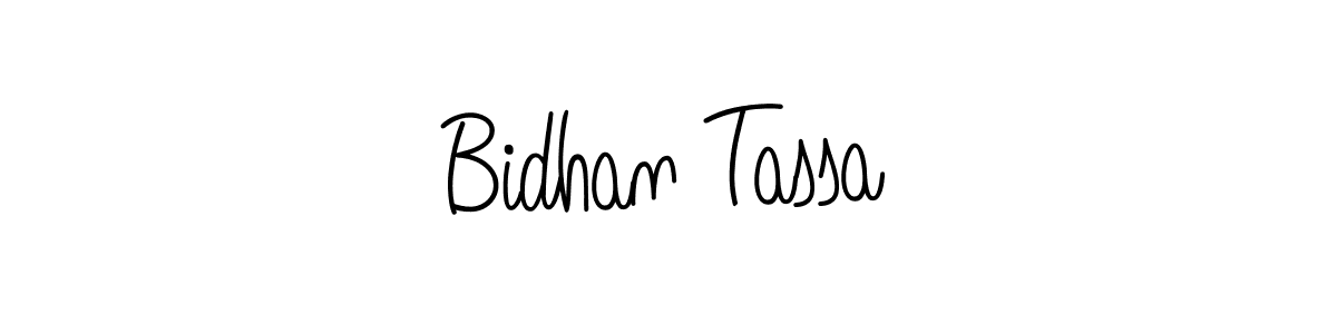 Make a beautiful signature design for name Bidhan Tassa. With this signature (Angelique-Rose-font-FFP) style, you can create a handwritten signature for free. Bidhan Tassa signature style 5 images and pictures png