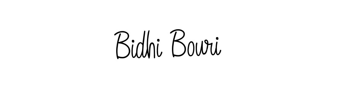 Design your own signature with our free online signature maker. With this signature software, you can create a handwritten (Angelique-Rose-font-FFP) signature for name Bidhi Bouri. Bidhi Bouri signature style 5 images and pictures png