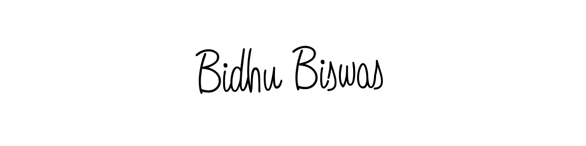 Design your own signature with our free online signature maker. With this signature software, you can create a handwritten (Angelique-Rose-font-FFP) signature for name Bidhu Biswas. Bidhu Biswas signature style 5 images and pictures png