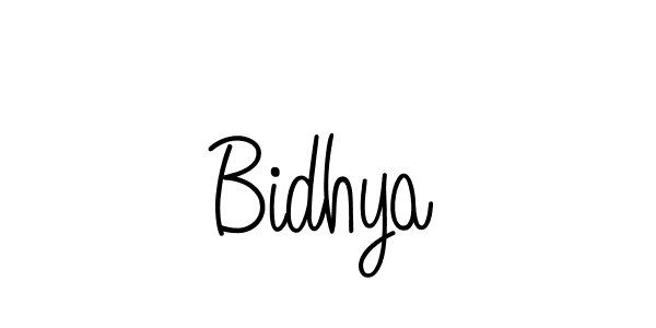 How to make Bidhya name signature. Use Angelique-Rose-font-FFP style for creating short signs online. This is the latest handwritten sign. Bidhya signature style 5 images and pictures png