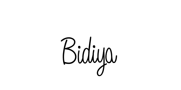 You should practise on your own different ways (Angelique-Rose-font-FFP) to write your name (Bidiya) in signature. don't let someone else do it for you. Bidiya signature style 5 images and pictures png