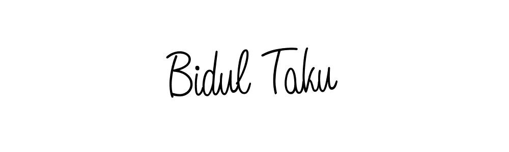 How to make Bidul Taku name signature. Use Angelique-Rose-font-FFP style for creating short signs online. This is the latest handwritten sign. Bidul Taku signature style 5 images and pictures png