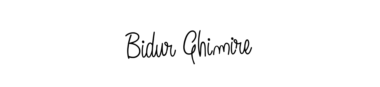 How to make Bidur Ghimire name signature. Use Angelique-Rose-font-FFP style for creating short signs online. This is the latest handwritten sign. Bidur Ghimire signature style 5 images and pictures png