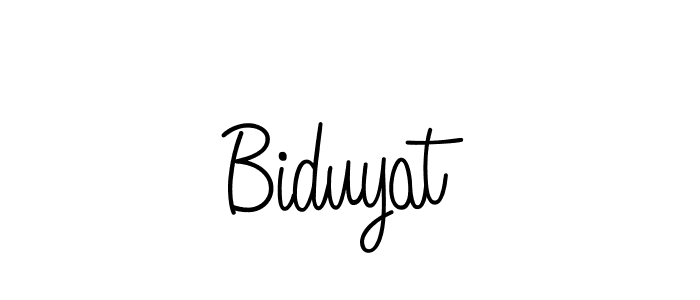 Make a beautiful signature design for name Biduyat. With this signature (Angelique-Rose-font-FFP) style, you can create a handwritten signature for free. Biduyat signature style 5 images and pictures png