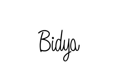 Make a beautiful signature design for name Bidya. With this signature (Angelique-Rose-font-FFP) style, you can create a handwritten signature for free. Bidya signature style 5 images and pictures png
