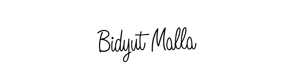 Bidyut Malla stylish signature style. Best Handwritten Sign (Angelique-Rose-font-FFP) for my name. Handwritten Signature Collection Ideas for my name Bidyut Malla. Bidyut Malla signature style 5 images and pictures png