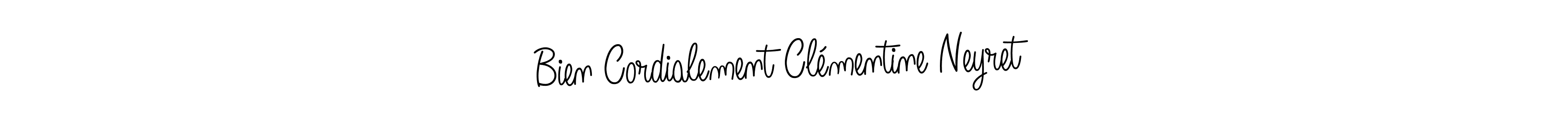Use a signature maker to create a handwritten signature online. With this signature software, you can design (Angelique-Rose-font-FFP) your own signature for name Bien Cordialement Clémentine Neyret. Bien Cordialement Clémentine Neyret signature style 5 images and pictures png