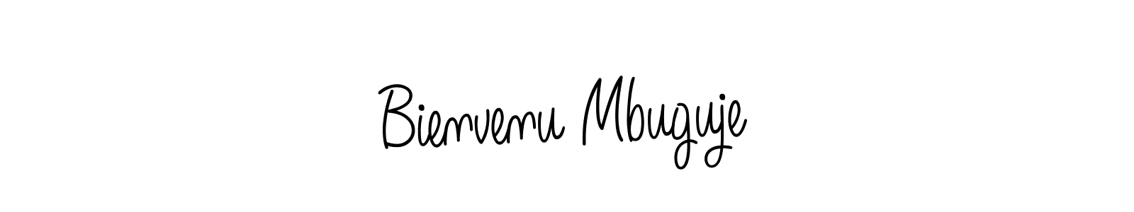 Use a signature maker to create a handwritten signature online. With this signature software, you can design (Angelique-Rose-font-FFP) your own signature for name Bienvenu Mbuguje. Bienvenu Mbuguje signature style 5 images and pictures png