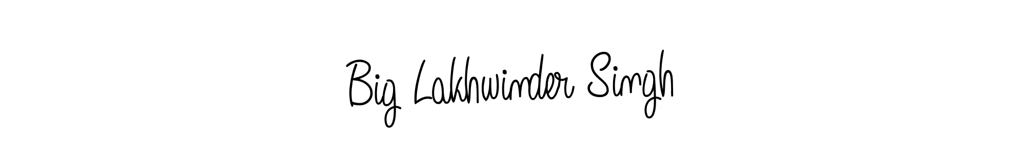 Use a signature maker to create a handwritten signature online. With this signature software, you can design (Angelique-Rose-font-FFP) your own signature for name Big Lakhwinder Singh. Big Lakhwinder Singh signature style 5 images and pictures png