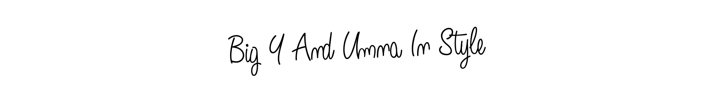 You should practise on your own different ways (Angelique-Rose-font-FFP) to write your name (Big Y And Umna In Style) in signature. don't let someone else do it for you. Big Y And Umna In Style signature style 5 images and pictures png