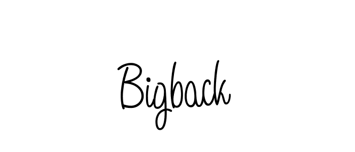 Bigback stylish signature style. Best Handwritten Sign (Angelique-Rose-font-FFP) for my name. Handwritten Signature Collection Ideas for my name Bigback. Bigback signature style 5 images and pictures png