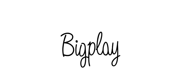 Bigplay stylish signature style. Best Handwritten Sign (Angelique-Rose-font-FFP) for my name. Handwritten Signature Collection Ideas for my name Bigplay. Bigplay signature style 5 images and pictures png