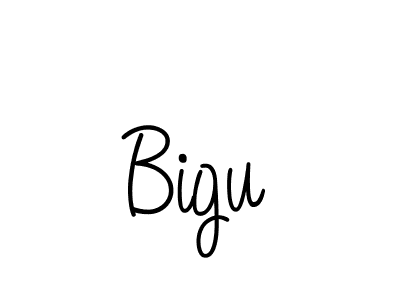 Design your own signature with our free online signature maker. With this signature software, you can create a handwritten (Angelique-Rose-font-FFP) signature for name Bigu. Bigu signature style 5 images and pictures png