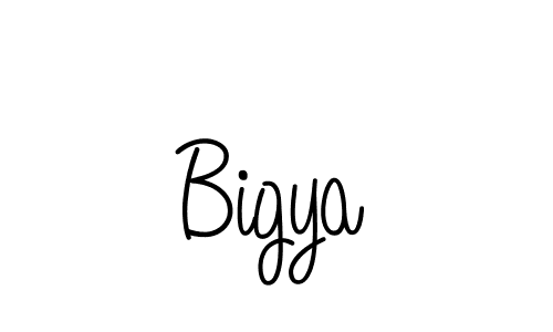 You should practise on your own different ways (Angelique-Rose-font-FFP) to write your name (Bigya) in signature. don't let someone else do it for you. Bigya signature style 5 images and pictures png