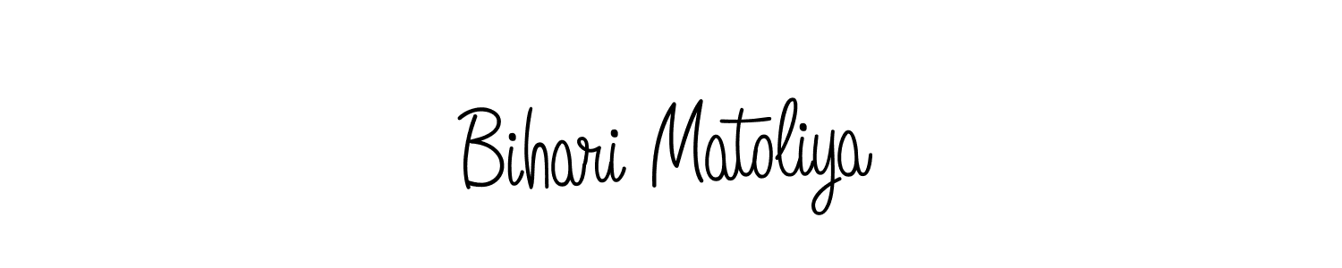 Once you've used our free online signature maker to create your best signature Angelique-Rose-font-FFP style, it's time to enjoy all of the benefits that Bihari Matoliya name signing documents. Bihari Matoliya signature style 5 images and pictures png