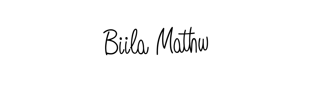 Make a beautiful signature design for name Biila Mathw. With this signature (Angelique-Rose-font-FFP) style, you can create a handwritten signature for free. Biila Mathw signature style 5 images and pictures png