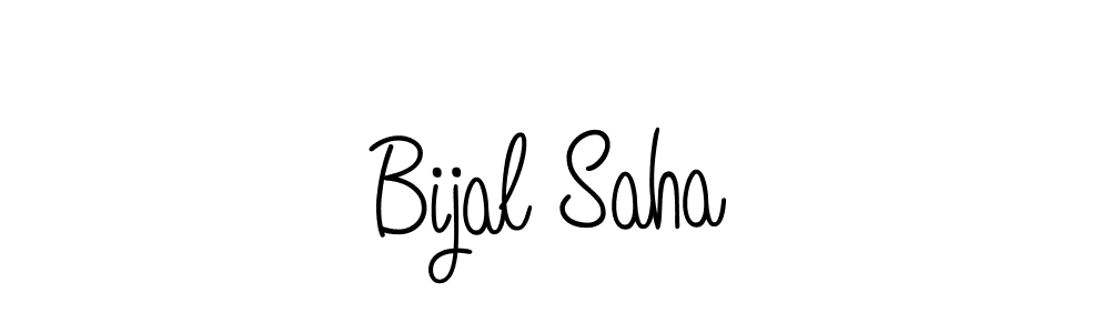 Make a beautiful signature design for name Bijal Saha. With this signature (Angelique-Rose-font-FFP) style, you can create a handwritten signature for free. Bijal Saha signature style 5 images and pictures png
