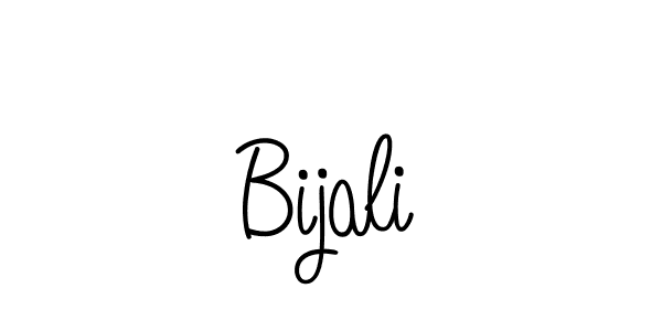 Use a signature maker to create a handwritten signature online. With this signature software, you can design (Angelique-Rose-font-FFP) your own signature for name Bijali. Bijali signature style 5 images and pictures png