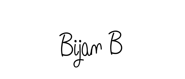 How to make Bijan B name signature. Use Angelique-Rose-font-FFP style for creating short signs online. This is the latest handwritten sign. Bijan B signature style 5 images and pictures png