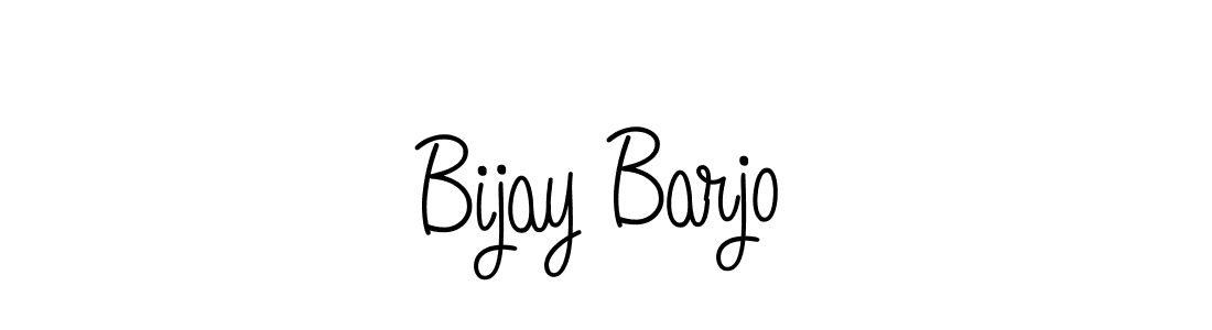 Use a signature maker to create a handwritten signature online. With this signature software, you can design (Angelique-Rose-font-FFP) your own signature for name Bijay Barjo. Bijay Barjo signature style 5 images and pictures png