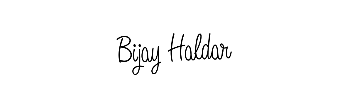 The best way (Angelique-Rose-font-FFP) to make a short signature is to pick only two or three words in your name. The name Bijay Haldar include a total of six letters. For converting this name. Bijay Haldar signature style 5 images and pictures png