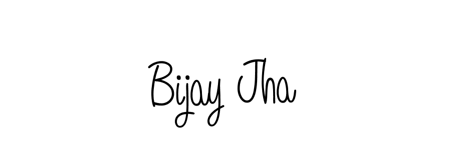 Design your own signature with our free online signature maker. With this signature software, you can create a handwritten (Angelique-Rose-font-FFP) signature for name Bijay Jha. Bijay Jha signature style 5 images and pictures png