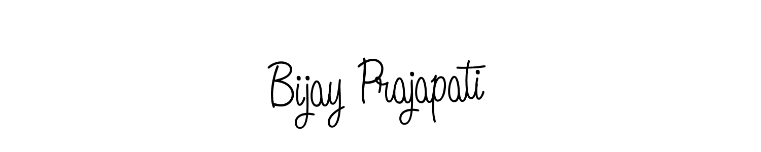 Make a beautiful signature design for name Bijay Prajapati. With this signature (Angelique-Rose-font-FFP) style, you can create a handwritten signature for free. Bijay Prajapati signature style 5 images and pictures png