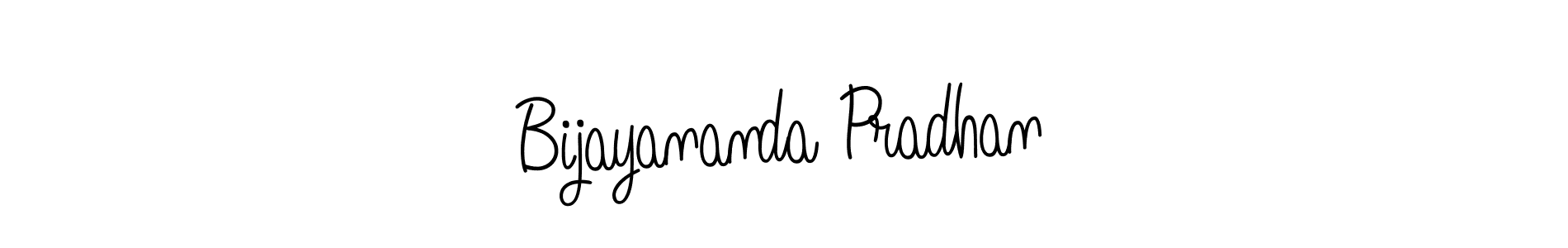 Make a beautiful signature design for name Bijayananda Pradhan. With this signature (Angelique-Rose-font-FFP) style, you can create a handwritten signature for free. Bijayananda Pradhan signature style 5 images and pictures png