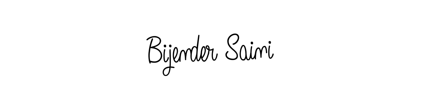 Create a beautiful signature design for name Bijender Saini. With this signature (Angelique-Rose-font-FFP) fonts, you can make a handwritten signature for free. Bijender Saini signature style 5 images and pictures png