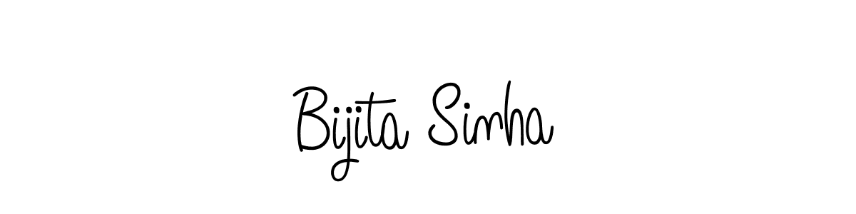 Make a beautiful signature design for name Bijita Sinha. With this signature (Angelique-Rose-font-FFP) style, you can create a handwritten signature for free. Bijita Sinha signature style 5 images and pictures png