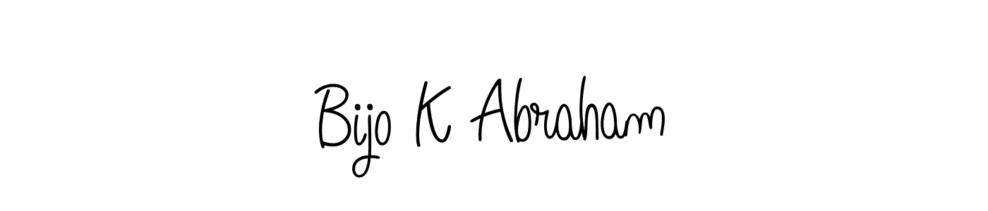 Bijo K Abraham stylish signature style. Best Handwritten Sign (Angelique-Rose-font-FFP) for my name. Handwritten Signature Collection Ideas for my name Bijo K Abraham. Bijo K Abraham signature style 5 images and pictures png