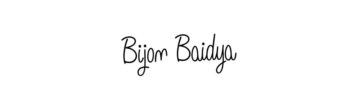 Angelique-Rose-font-FFP is a professional signature style that is perfect for those who want to add a touch of class to their signature. It is also a great choice for those who want to make their signature more unique. Get Bijon Baidya name to fancy signature for free. Bijon Baidya signature style 5 images and pictures png