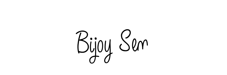 Use a signature maker to create a handwritten signature online. With this signature software, you can design (Angelique-Rose-font-FFP) your own signature for name Bijoy Sen. Bijoy Sen signature style 5 images and pictures png