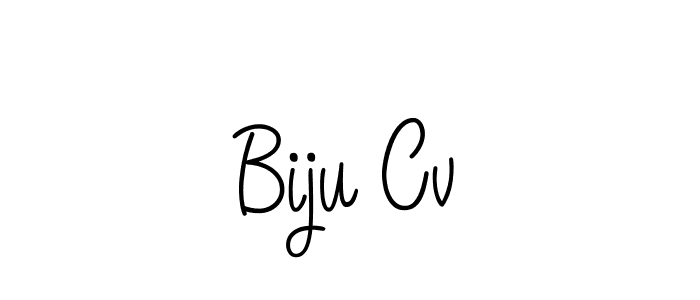 Use a signature maker to create a handwritten signature online. With this signature software, you can design (Angelique-Rose-font-FFP) your own signature for name Biju Cv. Biju Cv signature style 5 images and pictures png